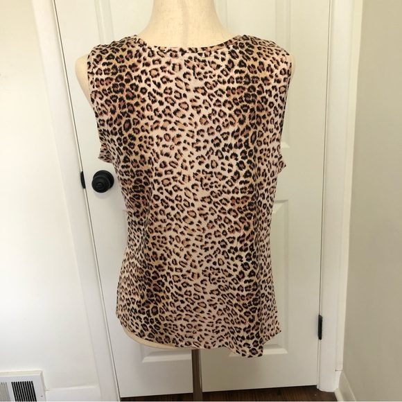 Carmen Marc Valvo Sleeveless Leopard Tank Hop - Picture 2 of 5